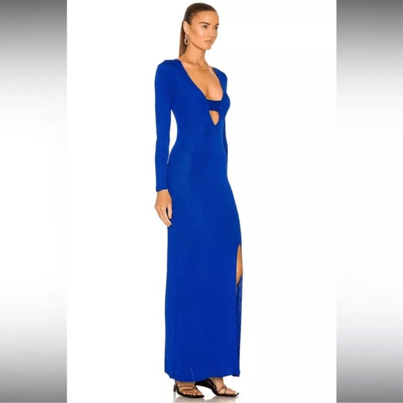 Auteur Stevie Maxi Dress in Cobalt Blue S Revolve Rib Knit - Picture 2 of 16